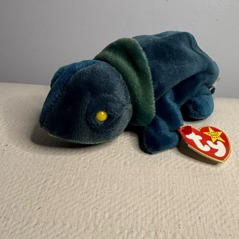 Rainbow the Chameleon Ty Beanie Baby - Introduced 1998 and Retired 1999 RARE GEM